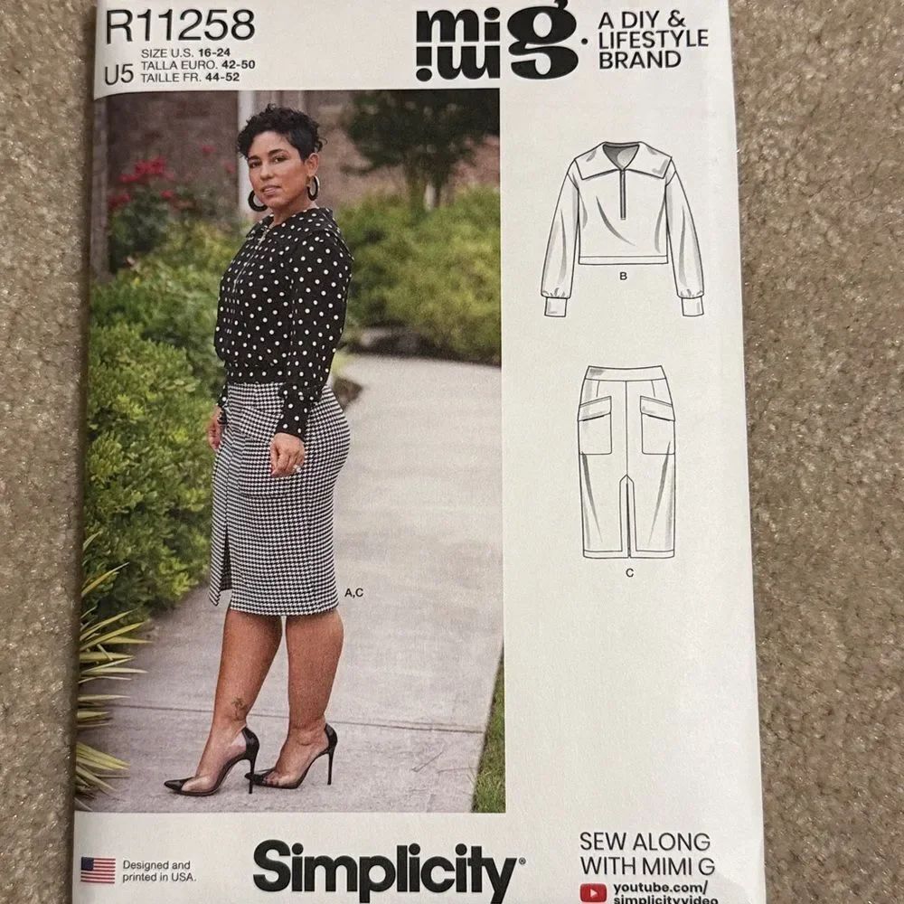 Simplicity plus size skirt sewing pattern